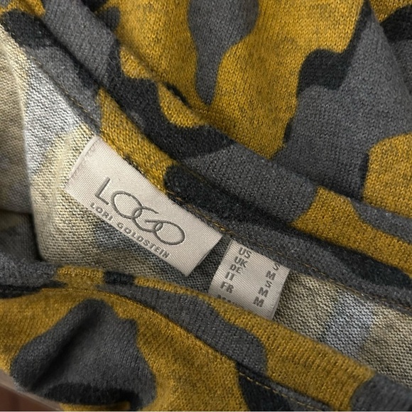 LOCO Leopard Print Mustard and Gray Women's Top S - Picture 5 of 11